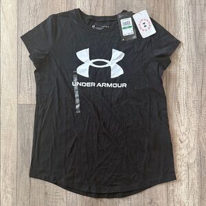 Under Armour Youth Girls Black Tee